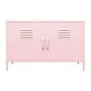 Cache Bashful Pink 2-Door Metal Locker Accent Cabinet by Novogratz