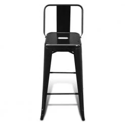 39.8 in. Black Steel Bar Stool (Set of 2) by Cubilan -Elama Sales Store black cubilan bar stools 240929 1f 1000