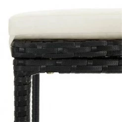 29.9 in. Black Metal Frame Adjustable Cushioned Bar Stools with Cream white Seat (Set of 2) by Cubilan -Elama Sales Store black cubilan bar stools 313440 fa 1000