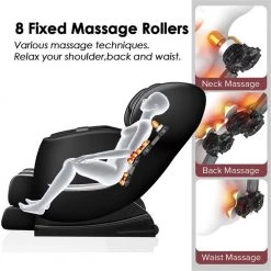Black High Grade Synthetic Leather Massage Chair by Cubilan 12 Black High Grade Synthetic Leather Massage Chair by Cubilan -Elama Sales Store black cubilan massage chairs 611050770 44 1000