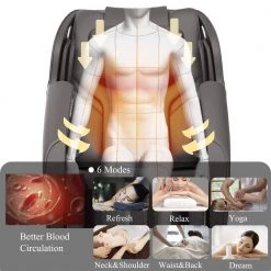 Black Faux Leather Massage Chair by Cubilan 12 Black Faux Leather Massage Chair by Cubilan -Elama Sales Store black cubilan massage chairs 860616488 4f 1000