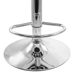 2-Piece Retro Adjustable 30.31 in. Faux Leather Bar Stool in Black with Chrome Base by Elama -Elama Sales Store black elama bar stools 985116243m 44 1000