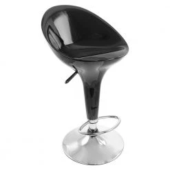 2-Piece Modern Bombo Adjustable 30.31 in. Bar Stool in Black with Chrome Base by Elama -Elama Sales Store black elama bar stools 985116247m c3 1000