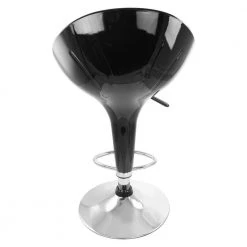 2-Piece Modern Bombo Adjustable 30.31 in. Bar Stool in Black with Chrome Base by Elama -Elama Sales Store black elama bar stools 985116247m fa 1000