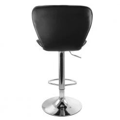 2-Piece Tufted Faux Leather Adjustable 35 in. Bar Stool in Black with Chrome Trim and Base by Elama 17 2-Piece Tufted Faux Leather Adjustable 35 in. Bar Stool in Black with Chrome Trim and Base by Elama -Elama Sales Store black elama bar stools 985116248m fa 1000