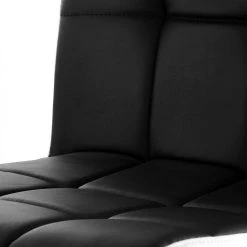 24 in. Black and White High Back Faux Leather Tufted Metal Bar Stool in with 2-Piece Chrome Base by Elama -Elama Sales Store black elama bar stools 985116695m 76 1000