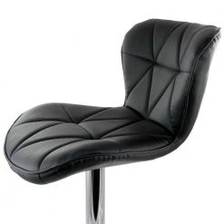 2-Piece Diamond Tufted Faux Leather Adjustable 35 in. Bar Stool in Black with Chrome Base by Elama -Elama Sales Store black elama bar stools 985116697m 1f 1000