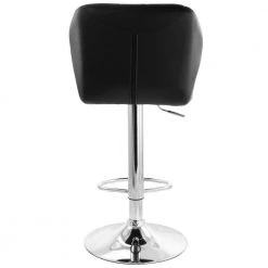 2-Piece Adjustable Faux Leather 33 in. High Back Metal Bar Stool in Black with Chrome Base by Elama 14 2-Piece Adjustable Faux Leather 33 in. High Back Metal Bar Stool in Black with Chrome Base by Elama -Elama Sales Store black elama bar stools 985116715m 4f 1000