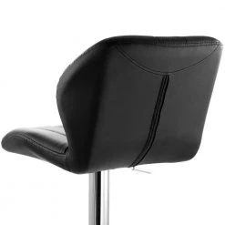 2-Piece Adjustable Faux Leather 33 in. High Back Metal Bar Stool in Black with Chrome Base by Elama 17 2-Piece Adjustable Faux Leather 33 in. High Back Metal Bar Stool in Black with Chrome Base by Elama -Elama Sales Store black elama bar stools 985116715m fa 1000