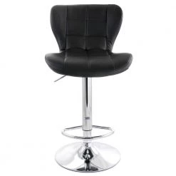 2-Piece Adjustable Faux Leather 34 in. Black High Back Metal Bar Stool with Chrome Base by Elama 13 2-Piece Adjustable Faux Leather 34 in. Black High Back Metal Bar Stool with Chrome Base by Elama -Elama Sales Store black elama bar stools 985116740m c3 1000
