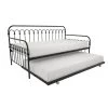 Bright Pop Black Metal Twin Daybed with Trundle by Novogratz