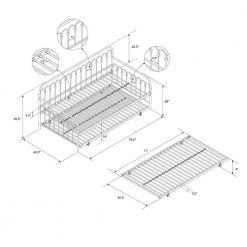 Bright Pop Black Metal Twin Daybed with Trundle by Novogratz 26 Bright Pop Black Metal Twin Daybed with Trundle by Novogratz -Elama Sales Store black novogratz daybeds 4151019n 76 1000