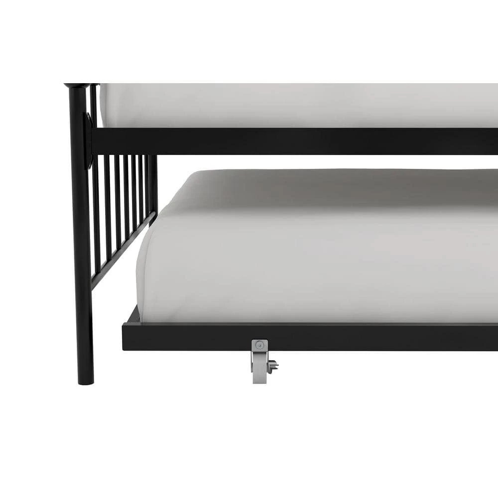 Bright Pop Black Metal Twin Daybed with Trundle by Novogratz 7 Bright Pop Black Metal Twin Daybed with Trundle by Novogratz - Image 7