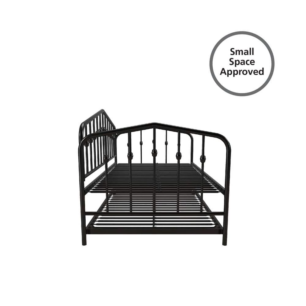 Bushwick Black Metal Twin Size Daybed and Trundle by Novogratz 10 Bushwick Black Metal Twin Size Daybed and Trundle by Novogratz - Image 10