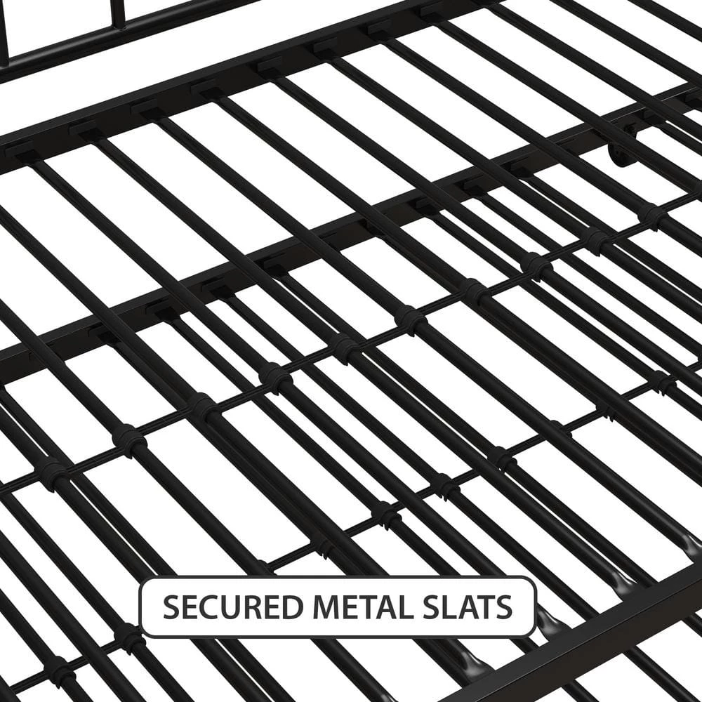 Bushwick Black Metal Twin Size Daybed and Trundle by Novogratz 8 Bushwick Black Metal Twin Size Daybed and Trundle by Novogratz - Image 8