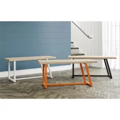 Palomino Black Asymmetrical Entryway Bench (18.2 in. H x 41.9 in W x 15.47 in D) by Novogratz 10 Palomino Black Asymmetrical Entryway Bench (18.2 in. H x 41.9 in W x 15.47 in D) by Novogratz -Elama Sales Store black novogratz dining benches 1922872com 44 1000