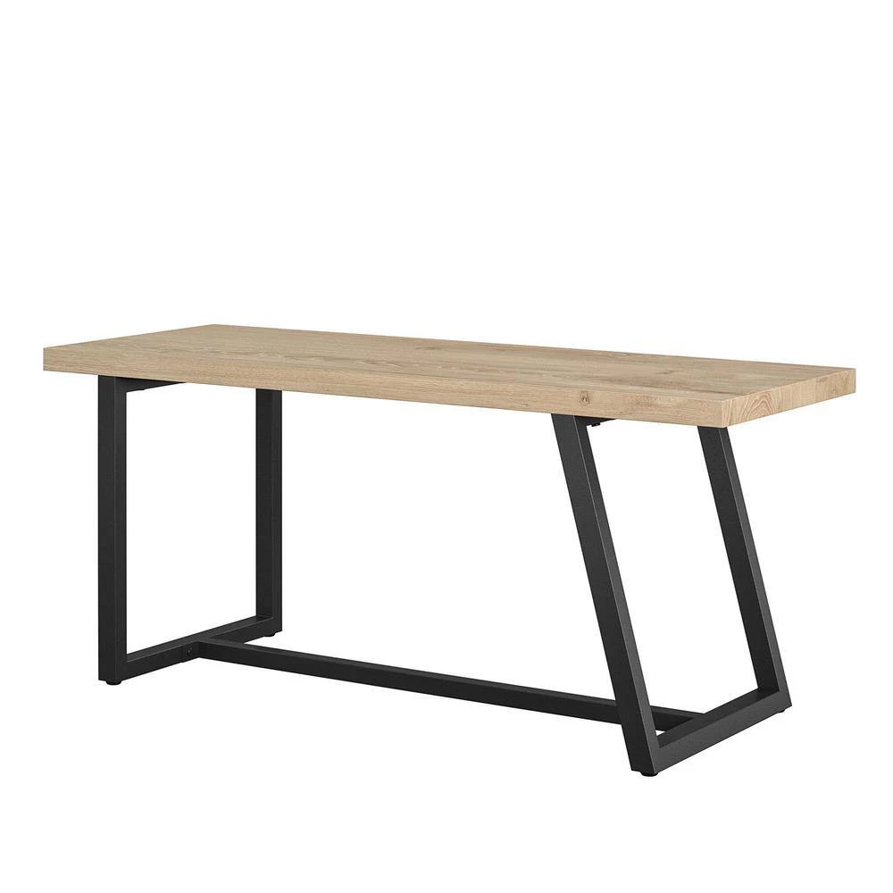 Palomino Black Asymmetrical Entryway Bench (18.2 in. H x 41.9 in W x 15.47 in D) by Novogratz 2 Palomino Black Asymmetrical Entryway Bench (18.2 in. H x 41.9 in W x 15.47 in D) by Novogratz - Image 2