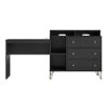 Owen 3-Drawer Black Media Dresser and Desk (37.2 in. H x 71.97 in. W x 19.69 in. D) by Novogratz