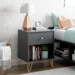 Owen 1-Drawer Black Nightstand by Novogratz 8 Owen 1-Drawer Black Nightstand by Novogratz -Elama Sales Store black novogratz nightstands 5391407com c3 1000