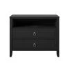 Her Majesty 2-Drawer Black Nightstand by Novogratz
