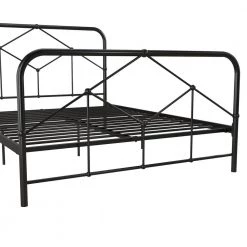 Francis Farmhouse Black Metal Queen Bed Frame by Novogratz 18 Francis Farmhouse Black Metal Queen Bed Frame by Novogratz -Elama Sales Store black novogratz platform beds 4367039n 66 1000