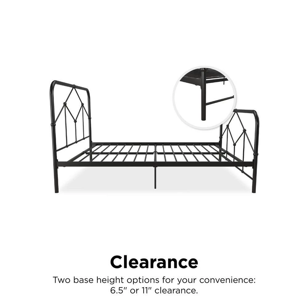 Francis Farmhouse Black Metal Queen Bed Frame by Novogratz 11 Francis Farmhouse Black Metal Queen Bed Frame by Novogratz - Image 11