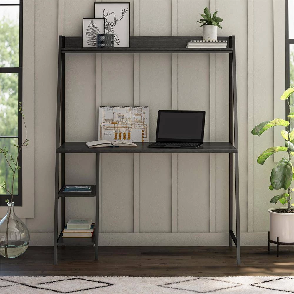 Bushwick 43.8 in. Black Oak Ladder Desk by Novogratz 11 Bushwick 43.8 in. Black Oak Ladder Desk by Novogratz - Image 11