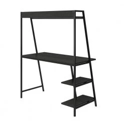 Bushwick 43.8 in. Black Oak Ladder Desk by Novogratz 16 Bushwick 43.8 in. Black Oak Ladder Desk by Novogratz -Elama Sales Store black oak novogratz ladder desks 5671911com 66 1000