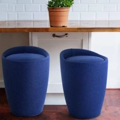 20 in. Blue Denim Barrel Chair with Cushion by Elama 5 20 in. Blue Denim Barrel Chair with Cushion by Elama -Elama Sales Store blue elama accent chairs 985116781m 31 1000