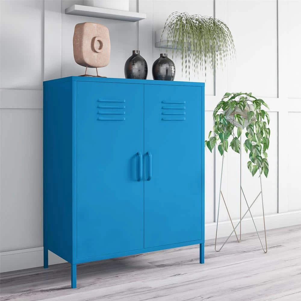 Cache Blue 2-Door Metal Storage Cabinet by Novogratz 6 Cache Blue 2-Door Metal Storage Cabinet by Novogratz - Image 6