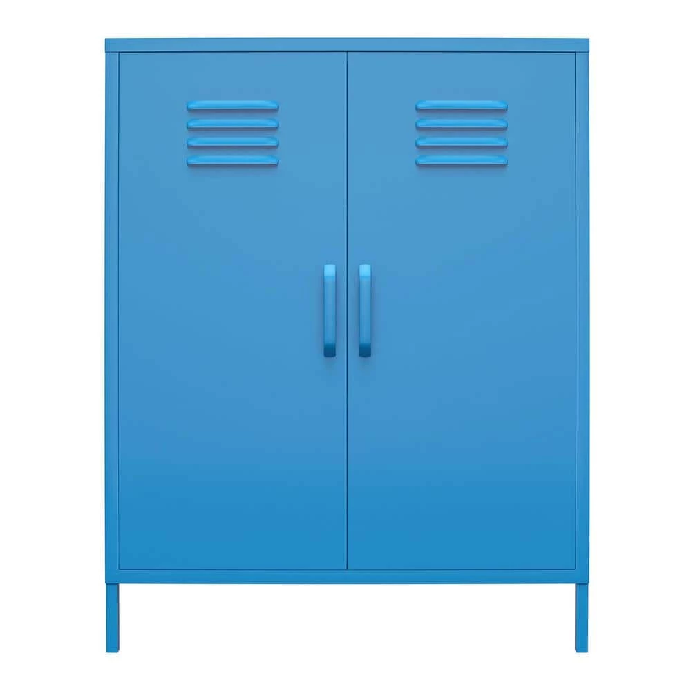 Cache Blue 2-Door Metal Storage Cabinet by Novogratz 4 Cache Blue 2-Door Metal Storage Cabinet by Novogratz - Image 4