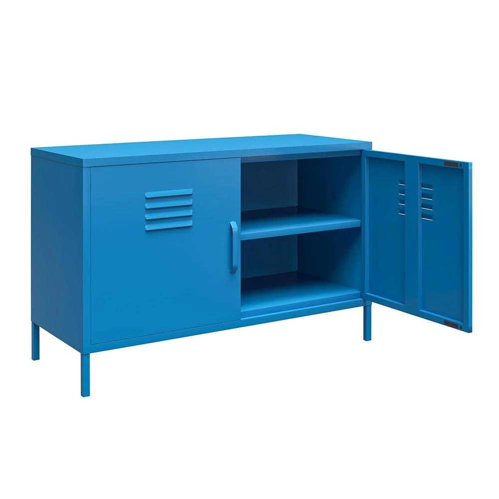 Cache Blue 2-Door Metal Locker Accent Cabinet by Novogratz 3 Cache Blue 2-Door Metal Locker Accent Cabinet by Novogratz - Image 3