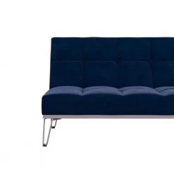 Elle Blue Convertible Sofa Bed Futon by Novogratz -Elama Sales Store blue velvet novogratz futons 2347679n 1d 1000