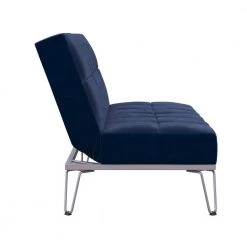Elle Blue Convertible Sofa Bed Futon by Novogratz -Elama Sales Store blue velvet novogratz futons 2347679n 66 1000