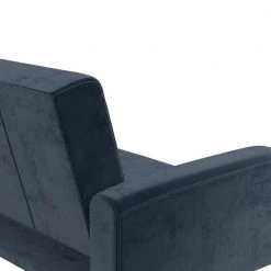 Stevie Blue Velvet Convertible Sofa Bed Futon by Novogratz 18 Stevie Blue Velvet Convertible Sofa Bed Futon by Novogratz -Elama Sales Store blue velvet novogratz futons 2360679n 66 1000