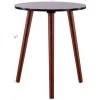 16.5 in. Brown Round Wood End Table by Cubilan