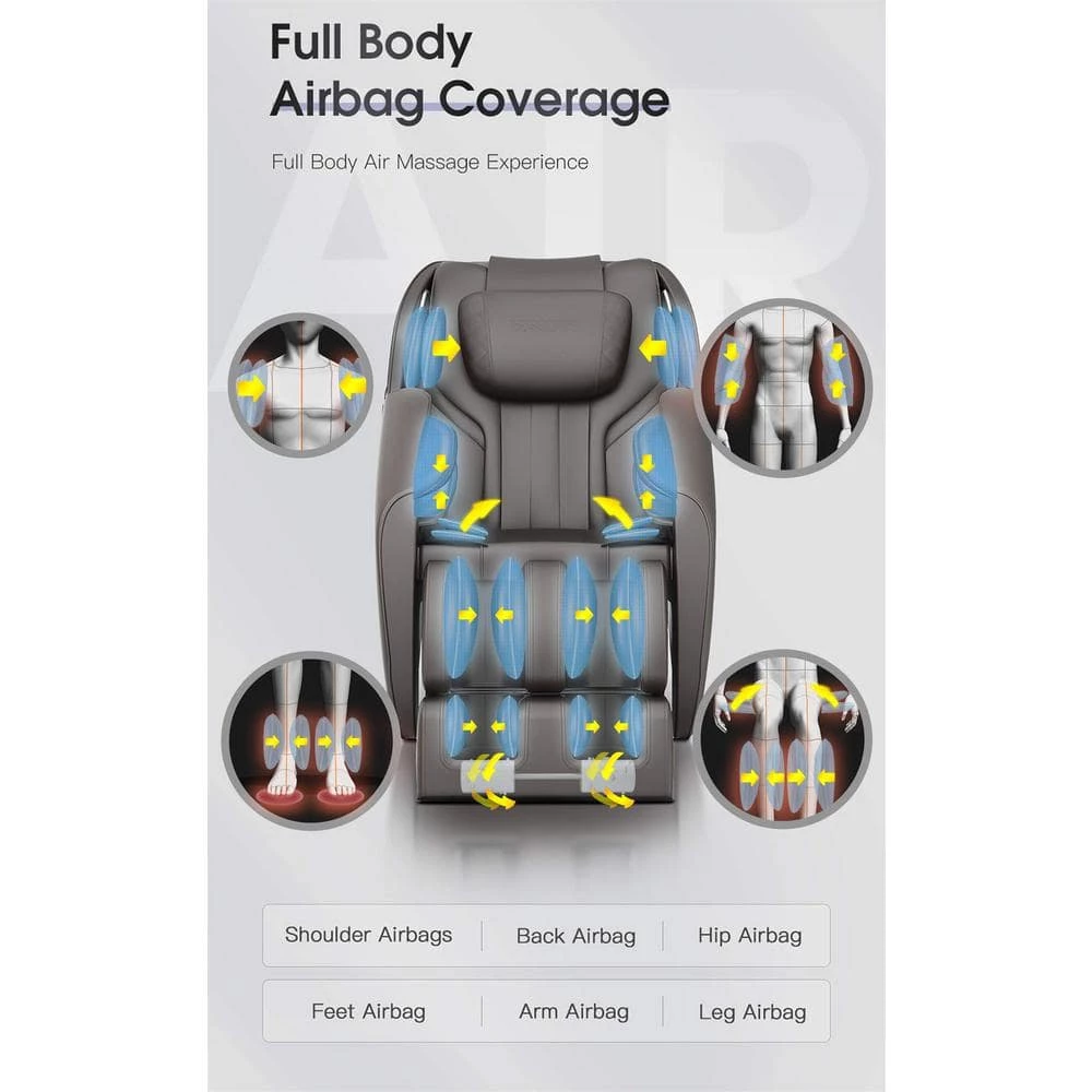 Brown Faux Leather Massage Chair by Cubilan 5 Brown Faux Leather Massage Chair by Cubilan - Image 5