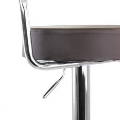 2-Piece Faux Leather Retro Adjustable 35.3 in. Bar Stool in Brown with Chrome Handles and Base by Elama -Elama Sales Store brown elama bar stools 985116245m 76 1000