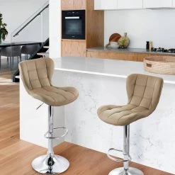 2-Piece Adjustable Faux Leather 34 in. Camel Low Back Metal Bar Stool with Chrome Base by Elama 19 2-Piece Adjustable Faux Leather 34 in. Camel Low Back Metal Bar Stool with Chrome Base by Elama -Elama Sales Store camel elama bar stools 985116785m 31 1000
