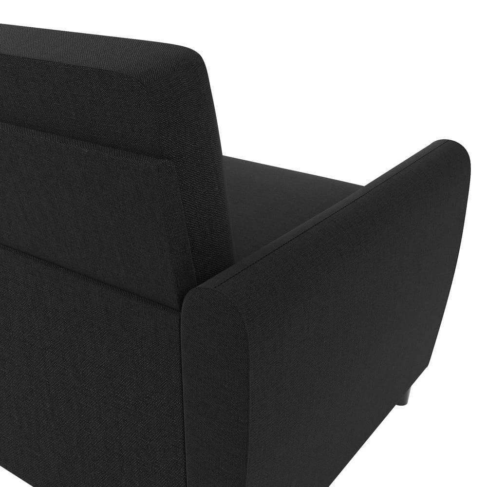 Brittany 32.5 W Dark Gray Linen Sleeper Sofa with Memory Foam Queen Mattress by Novogratz 6 Brittany 32.5 W Dark Gray Linen Sleeper Sofa with Memory Foam Queen Mattress by Novogratz - Image 6