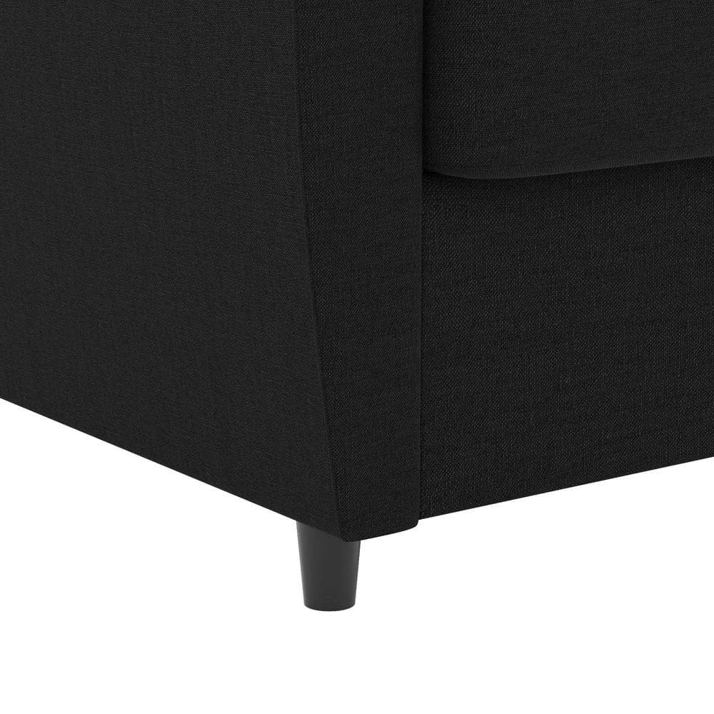 Brittany 32.5 W Dark Gray Linen Sleeper Sofa with Memory Foam Queen Mattress by Novogratz 7 Brittany 32.5 W Dark Gray Linen Sleeper Sofa with Memory Foam Queen Mattress by Novogratz - Image 7