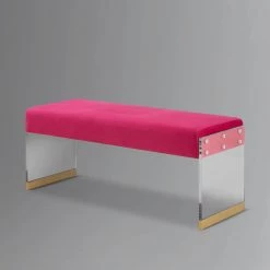 Elama Sales Store -Elama Sales Store fuchsia gold nicole miller bedroom benches nbh419 02fc hd e1 1000