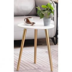 16.5 in. Glod Round Wood End Table by Cubilan 13 16.5 in. Glod Round Wood End Table by Cubilan -Elama Sales Store glod cubilan end side tables b09j28plcr 44 1000