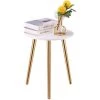16.5 in. Glod Round Wood End Table by Cubilan