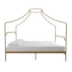 Camilla Gold Metal Canopy Queen Size Bed by Novogratz -Elama Sales Store gold novogratz canopy beds 4461339n 40 1000