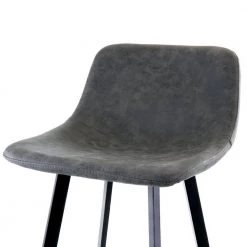 Faux Leather 38 in. Gray Low Back Metal Bar Stool with Black Legs by Elama 13 Faux Leather 38 in. Gray Low Back Metal Bar Stool with Black Legs by Elama -Elama Sales Store gray elama bar stools 985116765m 1f 1000