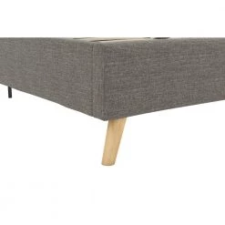 Her Majesty Gray Linen King Bed Frame by Novogratz -Elama Sales Store gray linen novogratz platform beds 4135449n 66 1000