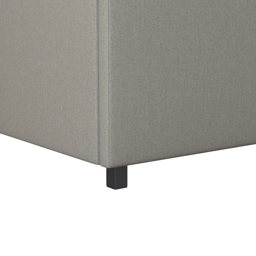 Brittany Gray Upholstered Queen Size Bed with Storage Drawers by Novogratz 8 Brittany Gray Upholstered Queen Size Bed with Storage Drawers by Novogratz - Image 8