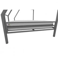 Maxwell Twin-Over-Full Metal Gray Bunk Bed with Ladder and Guardrails by Novogratz -Elama Sales Store gray novogratz bunk beds 4146429n 77 1000