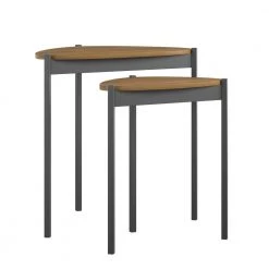 Tallulah Walnut / Gray Nesting Tables by Novogratz